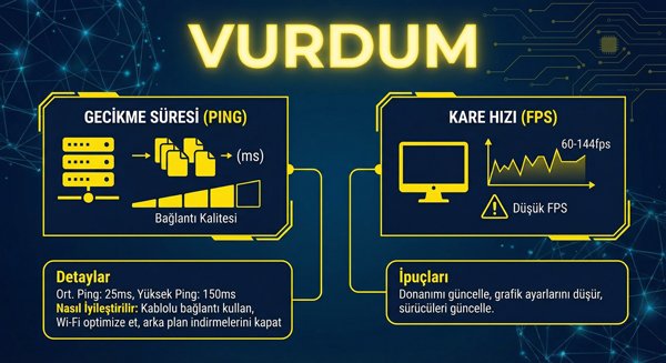Ping ve FPS ölçüm ekranı